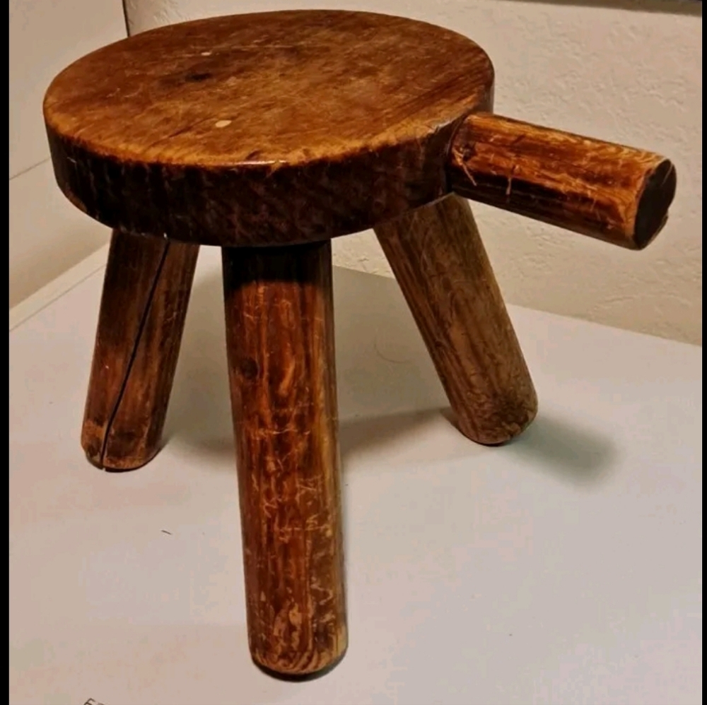 Vintage Walpole Woodworkers Inc Walpole, Mass Milking Stool